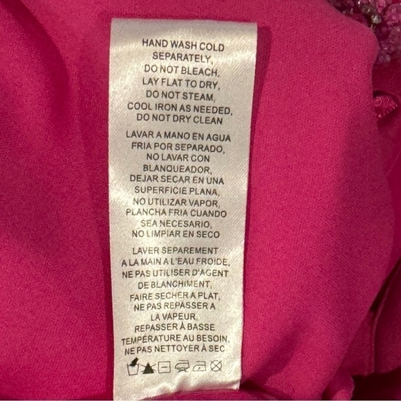 Marina Beaded Collar Midi Womens Dress Size 6 Color Fuchsia NWT - Picture 7 of 8